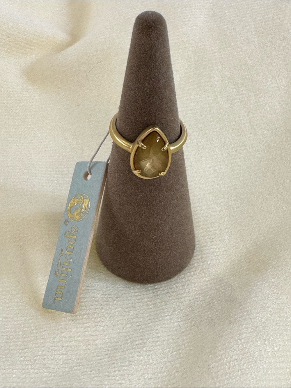Spartina MG Dewdrop Ring Gilded Gold sz 6 NWT